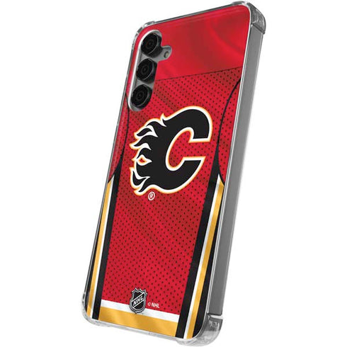 NHL Calgary Flames Home Jersey Galaxy S24 Plus Clear Case