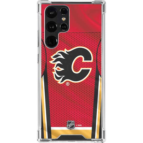 NHL Calgary Flames Home Jersey Galaxy S24 Ultra Clear Case