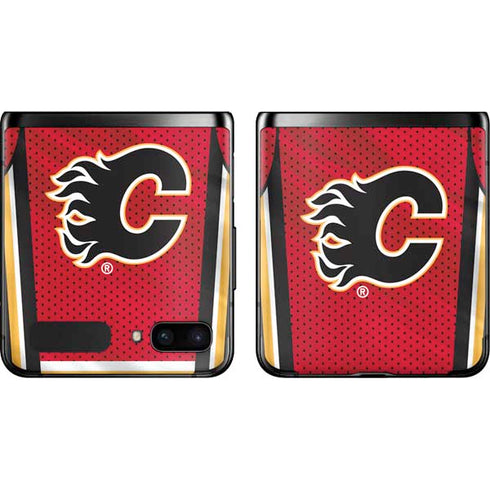 NHL Calgary Flames Home Jersey Galaxy Z Flip Skin