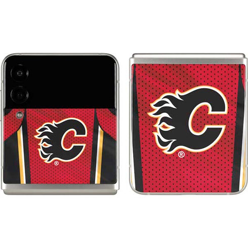 NHL Calgary Flames Home Jersey Galaxy Z Flip3 5G Skin