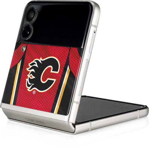 NHL Calgary Flames Home Jersey Galaxy Z Flip3 5G Skin
