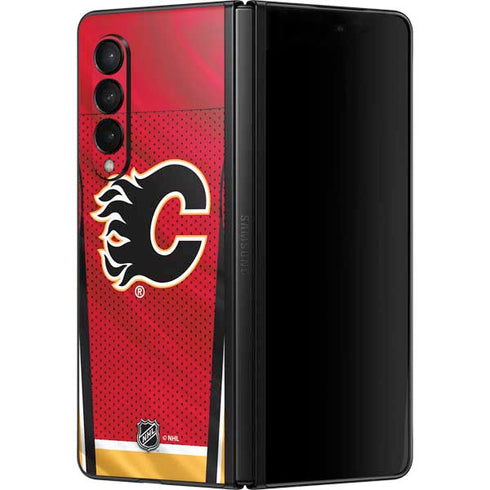 NHL Calgary Flames Home Jersey Galaxy Z Fold3 5G Skin