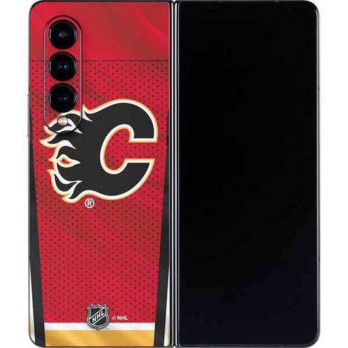NHL Calgary Flames Home Jersey Galaxy Z Fold4 5G Skin