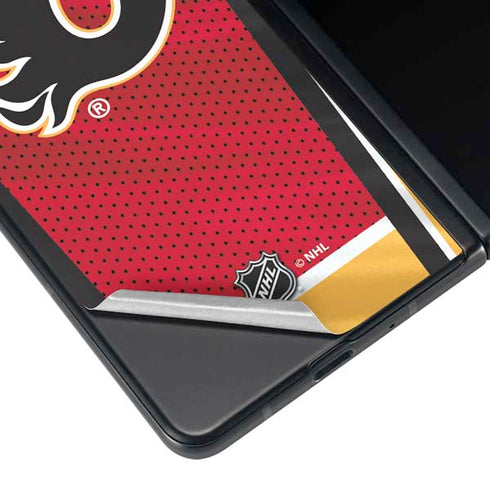 NHL Calgary Flames Home Jersey Galaxy Z Fold4 5G Skin