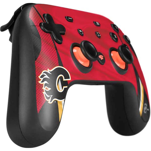 NHL Calgary Flames Home Jersey Google Stadia Controller Skin