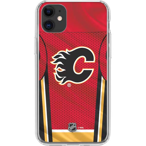 NHL Calgary Flames Home Jersey iPhone 11 Clear Case