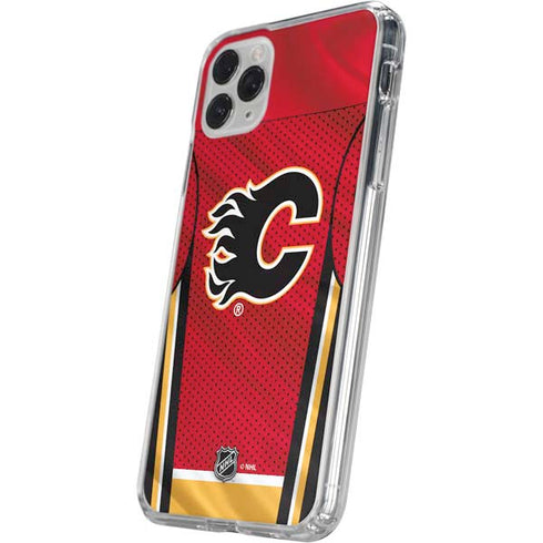 NHL Calgary Flames Home Jersey iPhone 11 Pro Clear Case