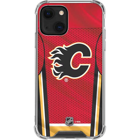 NHL Calgary Flames Home Jersey iPhone 14 Plus Clear Case