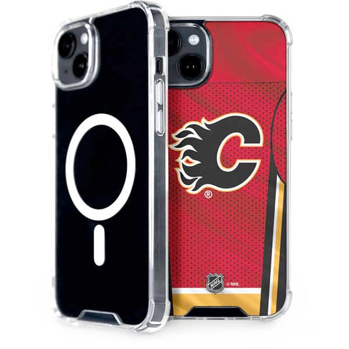 NHL Calgary Flames Home Jersey iPhone 15 Plus MagSafe Case
