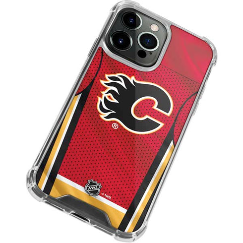 NHL Calgary Flames Home Jersey iPhone 15 Pro Clear Case