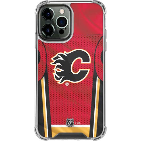 NHL Calgary Flames Home Jersey iPhone 14 Pro Max Clear Case