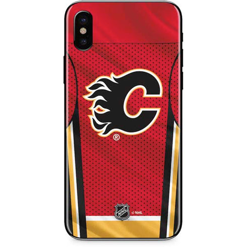 NHL Calgary Flames Home Jersey iPhone X Skin