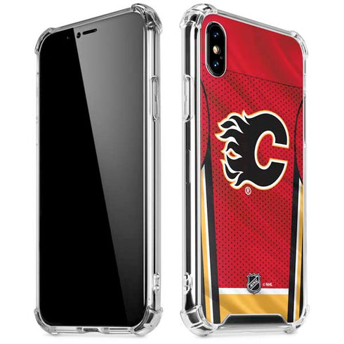NHL Calgary Flames Home Jersey iPhone XS Max Clear Case