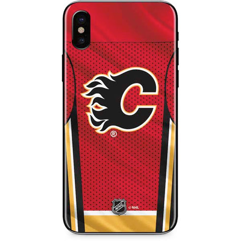 NHL Calgary Flames Home Jersey iPhone XS Skin