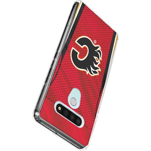NHL Calgary Flames Home Jersey LG Stylo 6 Clear Case