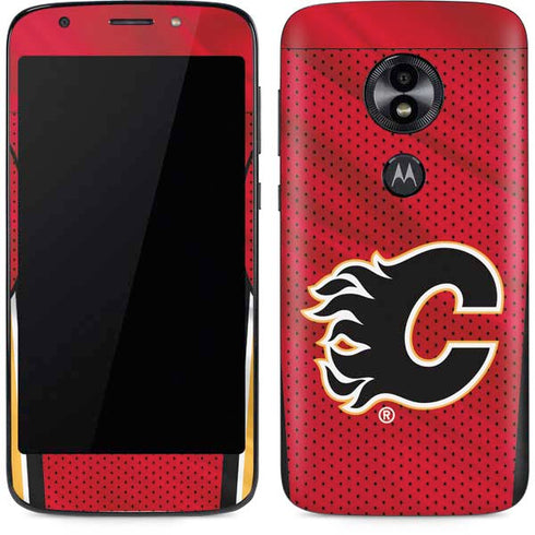 NHL Calgary Flames Home Jersey Moto E5 Play Skin