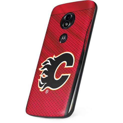 NHL Calgary Flames Home Jersey Moto E5 Play Skin