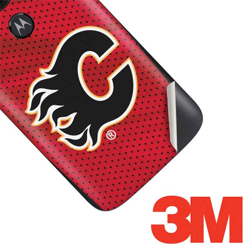 NHL Calgary Flames Home Jersey Moto E5 Play Skin