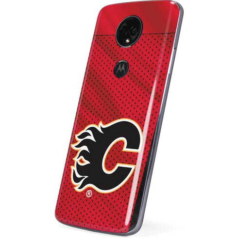 NHL Calgary Flames Home Jersey Moto E5 Plus Skin