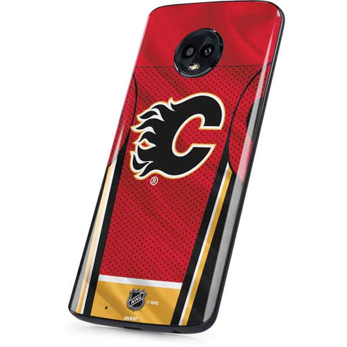 NHL Calgary Flames Home Jersey Moto G6 Skin
