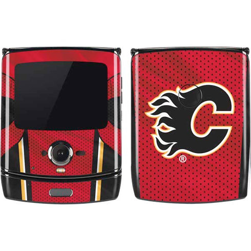 NHL Calgary Flames Home Jersey Motorola RAZR Skin