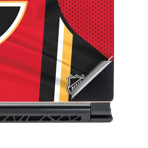 NHL Calgary Flames Home Jersey MSI GS65 Stealth Laptop Skin