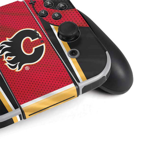 NHL Calgary Flames Home Jersey Nintendo Switch OLED (2021) Skin