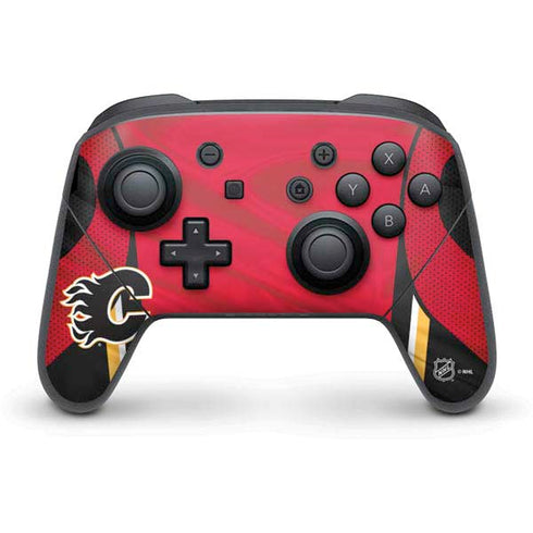 NHL Calgary Flames Home Jersey Nintendo Switch Pro Controller Skin