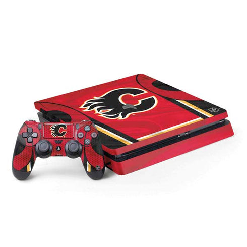 NHL Calgary Flames Home Jersey PS4 Slim Bundle Skin