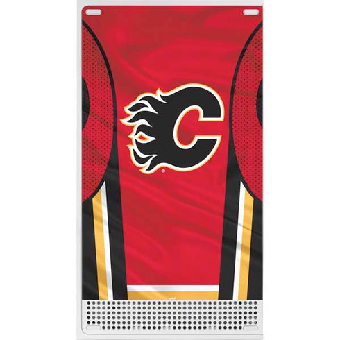 NHL Calgary Flames Home Jersey Xbox Series S Console Skin