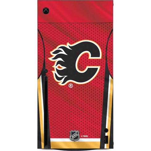 NHL Calgary Flames Home Jersey Xbox Series X Console Skin