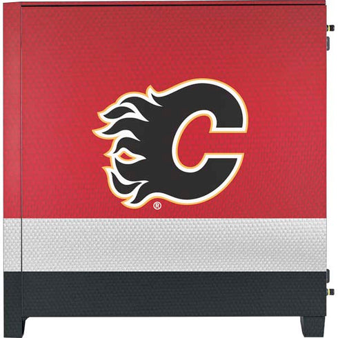 NHL Calgary Flames Jersey Corsair 4000D Tempered Glass Mid-Tower ATX Case Skin