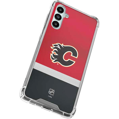 NHL Calgary Flames Jersey Galaxy A15 5G Clear Case