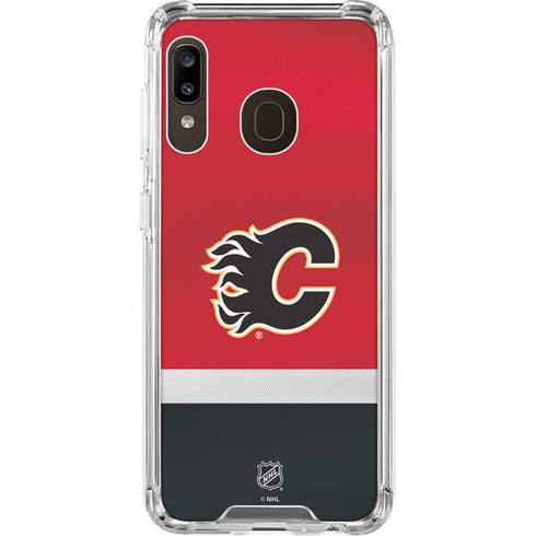 NHL Calgary Flames Jersey Galaxy A30 Clear Case