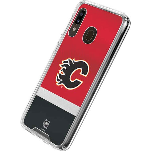 NHL Calgary Flames Jersey Galaxy A30 Clear Case