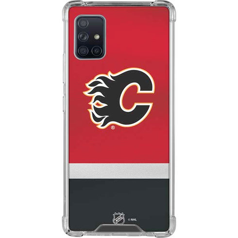 NHL Calgary Flames Jersey Galaxy A51 5G Clear Case