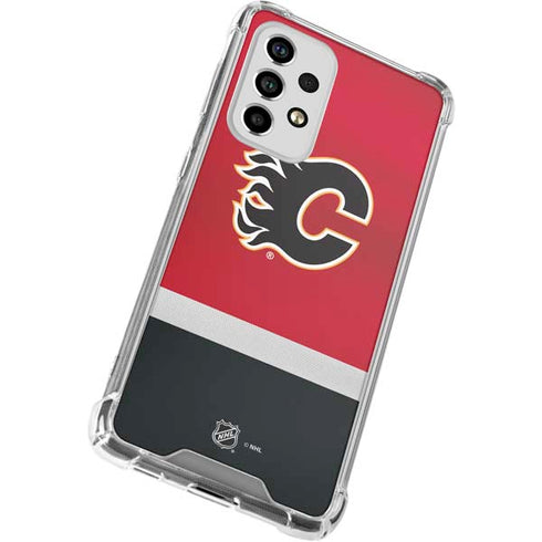 NHL Calgary Flames Jersey Galaxy A53 5G Clear Case