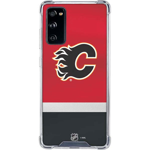 NHL Calgary Flames Jersey Galaxy S20 FE Clear Case