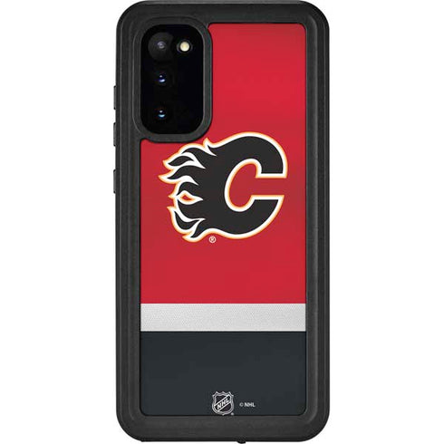 NHL Calgary Flames Jersey Galaxy S20 Waterproof Case