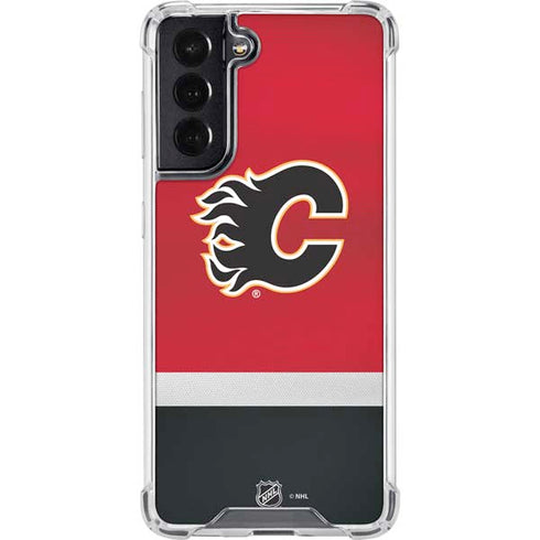 NHL Calgary Flames Jersey Galaxy S22 Clear Case