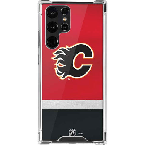 NHL Calgary Flames Jersey Galaxy S22 Ultra Clear Case