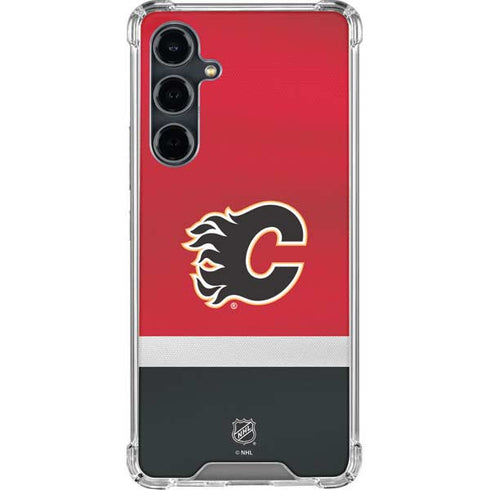 NHL Calgary Flames Jersey Galaxy S23 FE Clear Case