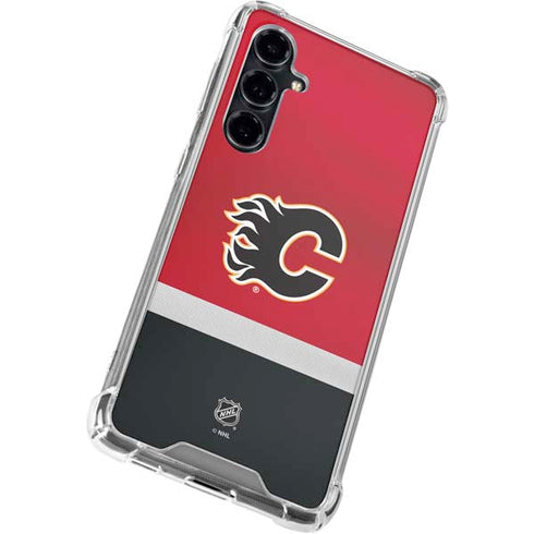 NHL Calgary Flames Jersey Galaxy S23 FE Clear Case