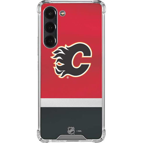 NHL Calgary Flames Jersey Galaxy S23 Plus Clear Case