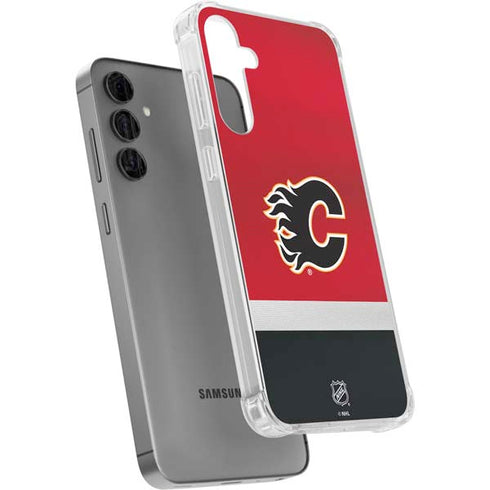 NHL Calgary Flames Jersey Galaxy S24 Plus Clear Case