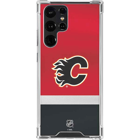 NHL Calgary Flames Jersey Galaxy S24 Ultra Clear Case