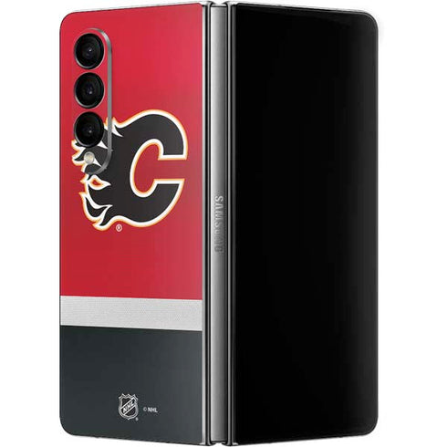 NHL Calgary Flames Jersey Galaxy Z Fold4 5G Skin