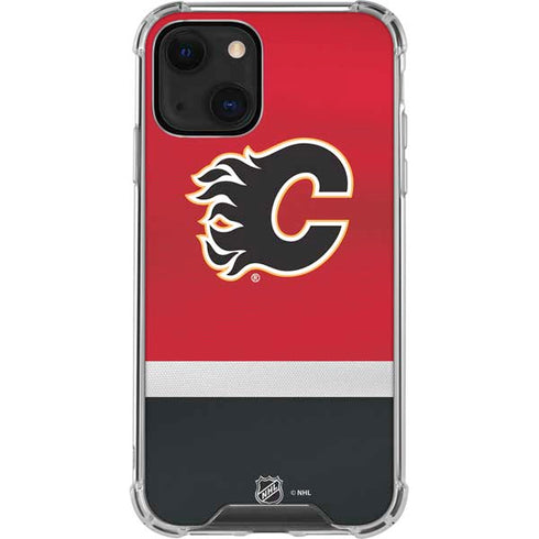 NHL Calgary Flames Jersey iPhone 14 Plus Clear Case