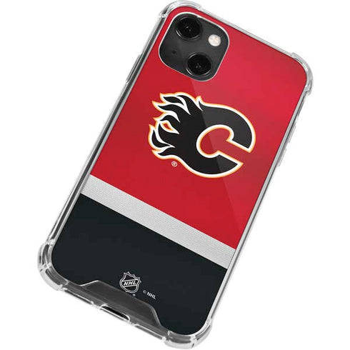 NHL Calgary Flames Jersey iPhone 14 Plus Clear Case
