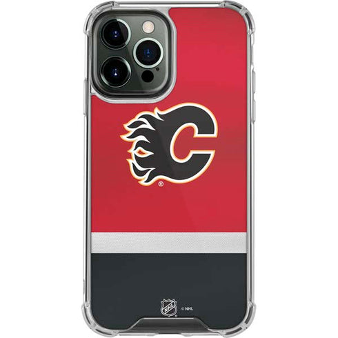 NHL Calgary Flames Jersey iPhone 14 Pro Max Clear Case